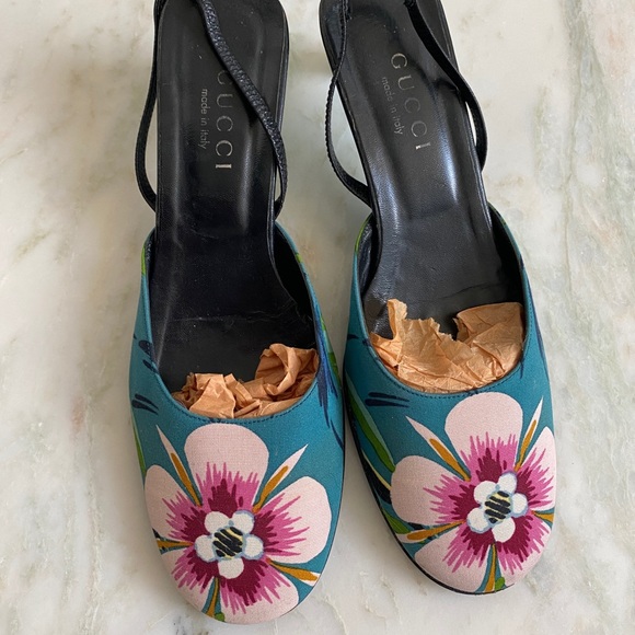 GUCCI FLOWER HEEL - Picture 4 of 5